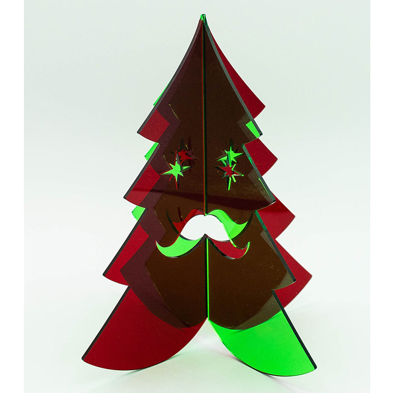Happy Hipster Xmas Tree – Figur aus farbigen Acrylglas