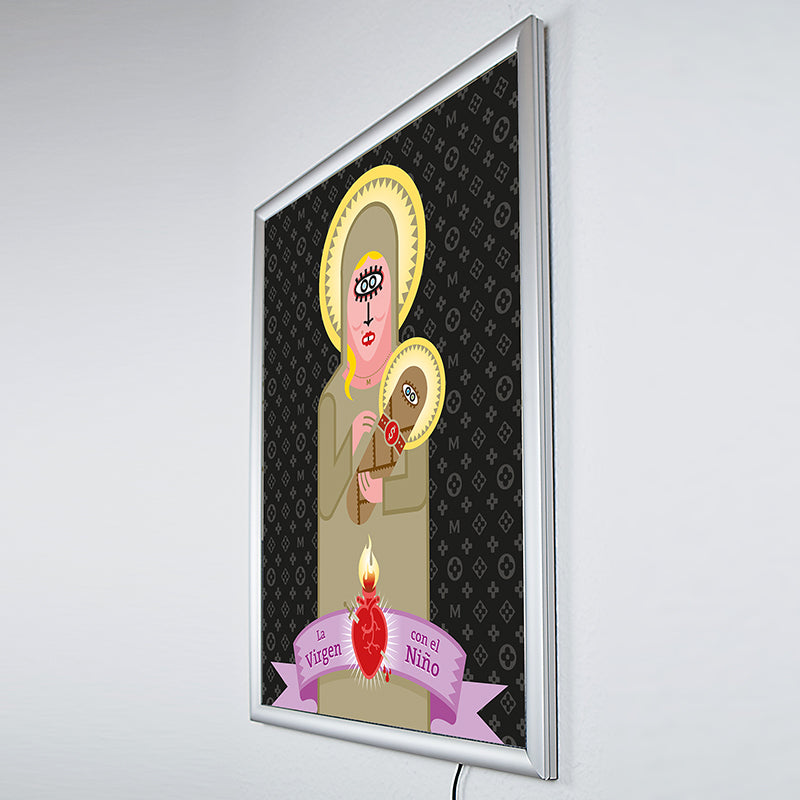 Madonna – Wandbild mit Beleuchtung