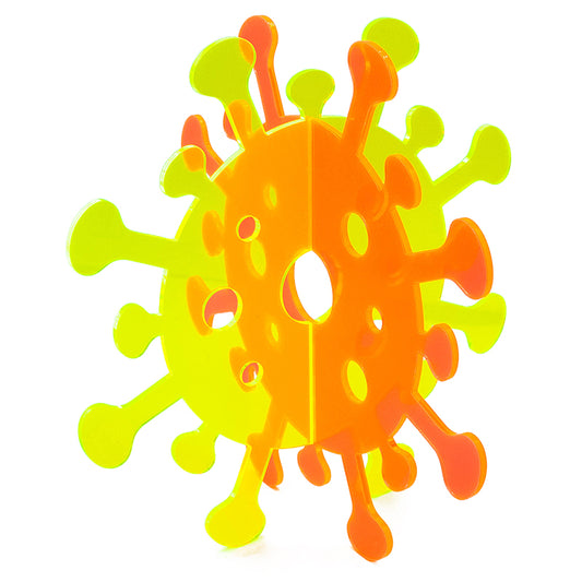 Virus X – Figur aus farbigen Acrylglas