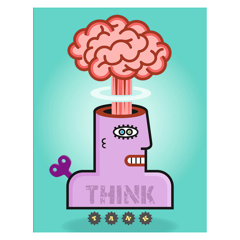 Think, Tank! – Wandbild mit Beleuchtung