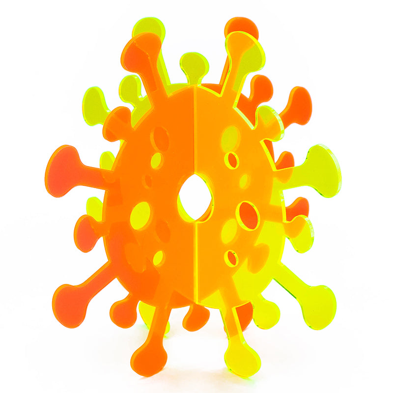Virus X – Figur aus farbigen Acrylglas