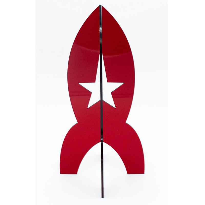 Red Rocket – Figur aus farbigen Acrylglas