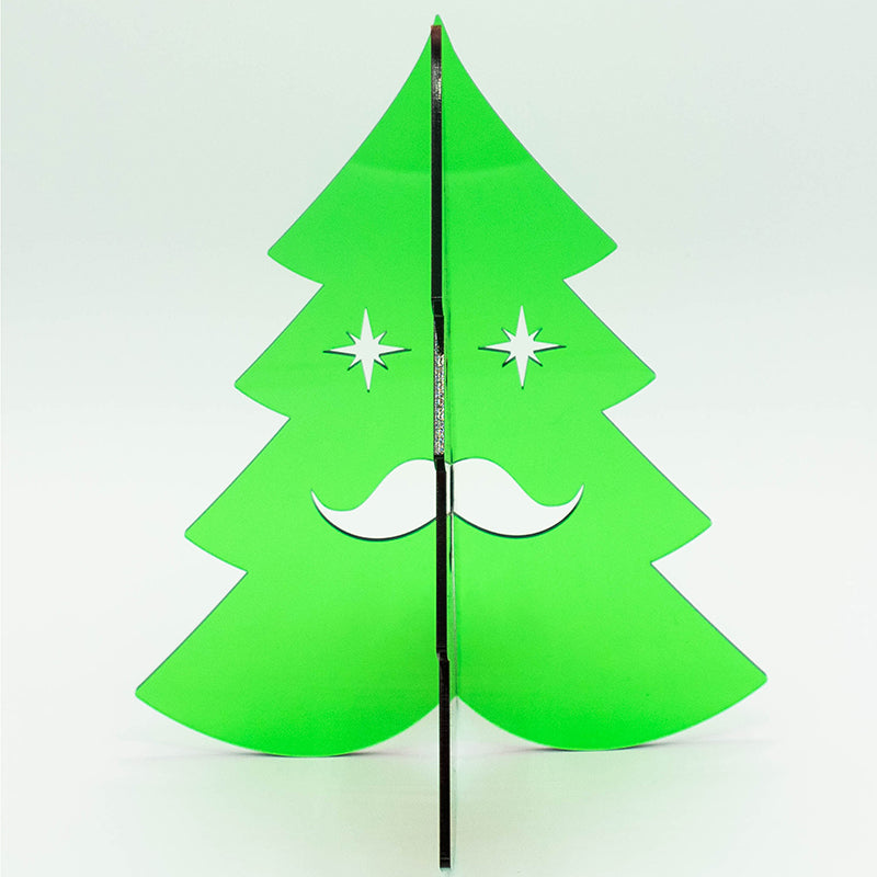 Happy Hipster Xmas Tree – Figur aus farbigen Acrylglas