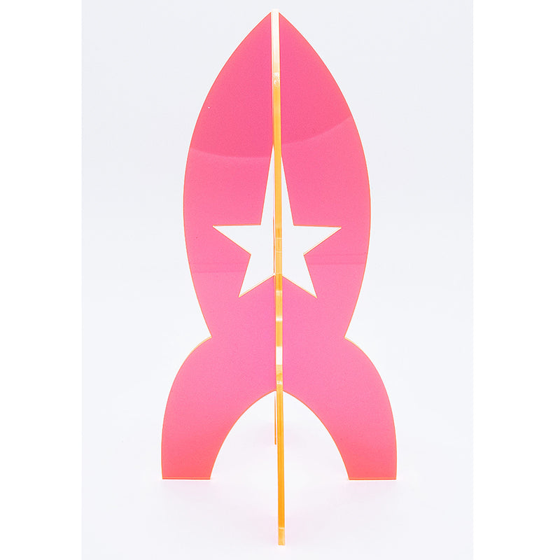 Orange Rocket – Figur aus farbigen Acrylglas
