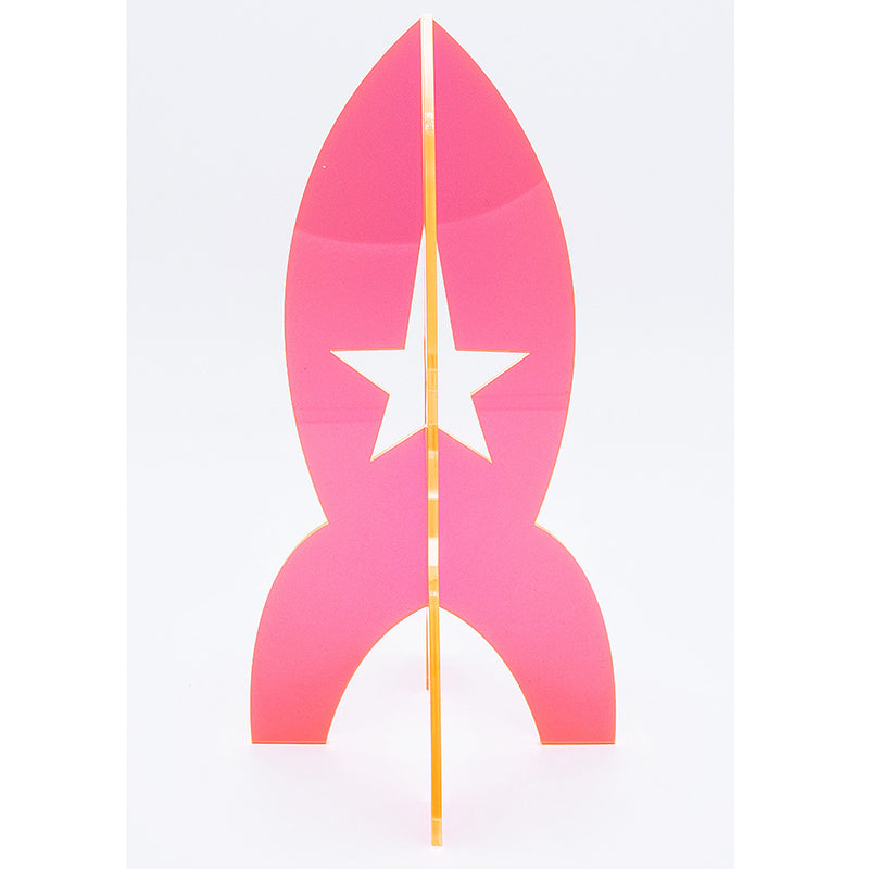 Orange Rocket – Figur aus farbigen Acrylglas