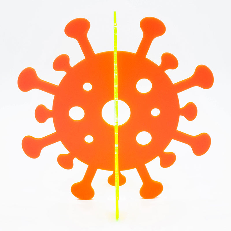 Virus X – Figur aus farbigen Acrylglas