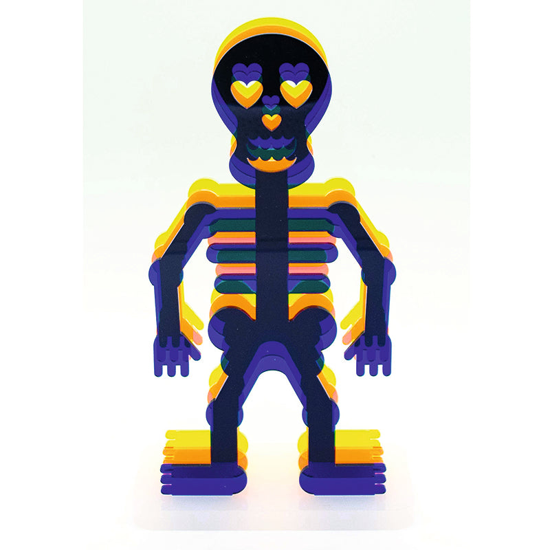 3D Boneman – Figur aus farbigen Acrylglas mit Sockel