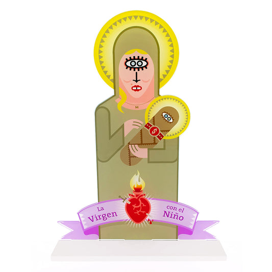 Madonna – Kunstfigur mit Sockel